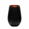 Stolzle 15.75oz Olympia Glass Tumblers - Set Of 2 | Black & Bronze