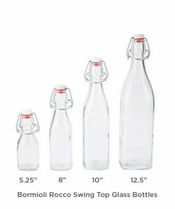 Bormioli Rocco 8.5oz Swing Top Glass Bottle -Cheap Dinnerware Store bormioli rocco emilia glass bottles red height 2 1