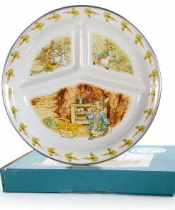 Golden Rabbit Enamelware 9" Divided Toddler Plate | Peter Rabbit