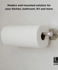 Umbra Cappa Wall Mounted Paper Towel Holder | Nickel -Cheap Dinnerware Store cappa11