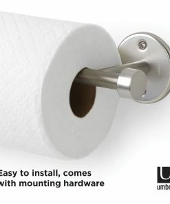 Umbra Cappa Wall Mounted Paper Towel Holder | Nickel -Cheap Dinnerware Store cappa13