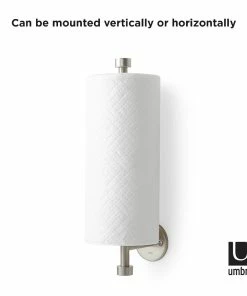 Umbra Cappa Wall Mounted Paper Towel Holder | Nickel -Cheap Dinnerware Store cappa14