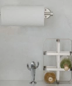 Umbra Cappa Wall Mounted Paper Towel Holder | Nickel -Cheap Dinnerware Store cappa9