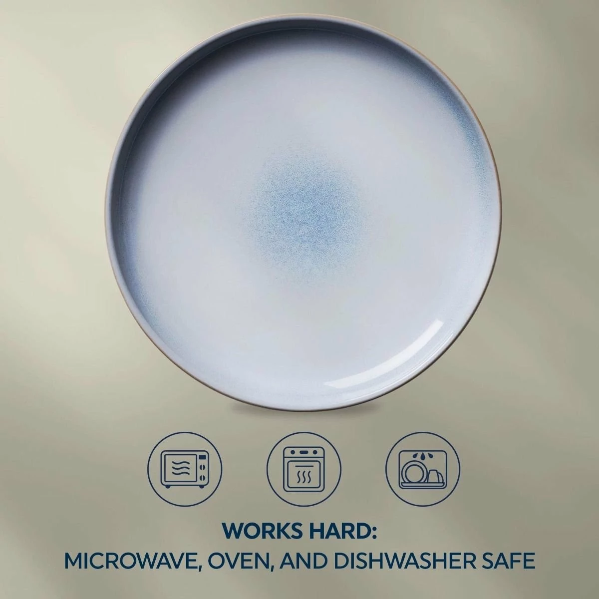 Corelle Stoneware 10.5" Dinner Plates (Set Of 4) | Nordic Blue - Image 4