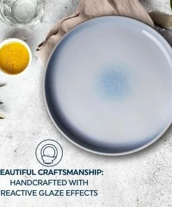 Corelle Stoneware 10.5" Dinner Plates (Set Of 4) | Nordic Blue -Cheap Dinnerware Store co 1143301 nordic blue 4pk dinner plate btf square tile9