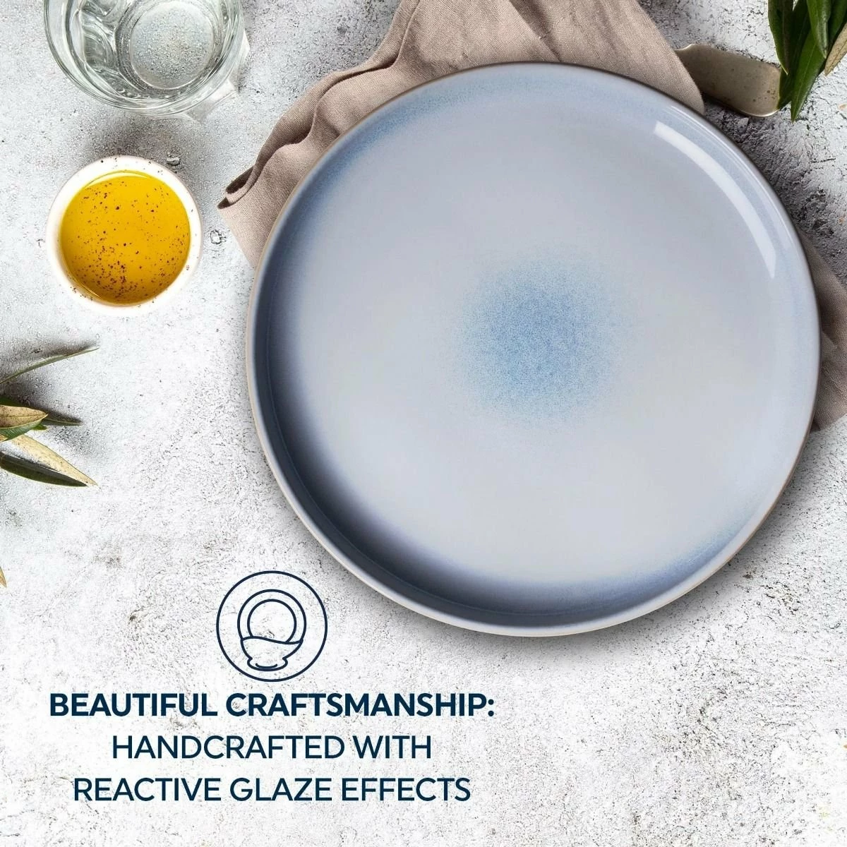 Corelle Stoneware 10.5" Dinner Plates (Set Of 4) | Nordic Blue - Image 6