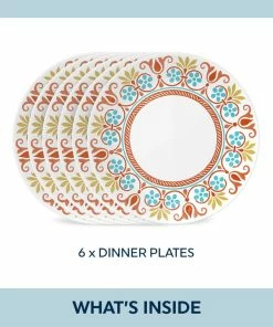 Corelle Dinner Plates (Set Of 6) | Terracotta Dream 12 Corelle Dinner Plates (Set Of 6) | Terracotta Dream -Cheap Dinnerware Store co 1144931 terracotta dreams 6pk dinner plate atf square tile2