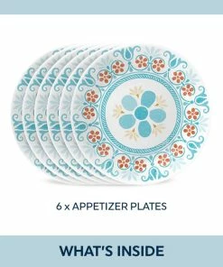 Corelle Appetizer Plates (Set Of 6) | Terracotta Dream -Cheap Dinnerware Store co 1144933 terracotta dreams 6pk appetizer plate atf square tile2