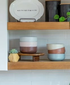 Everything Kitchens Modern Flat 24oz Bowls (Set Of 4) | Stone Gray -Cheap Dinnerware Store ek modern flat lifestyle squares 0006 capture0063 1 1