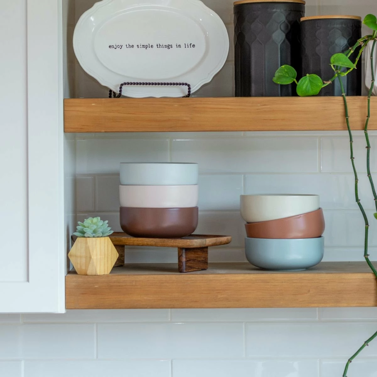 Everything Kitchens Modern Flat 24oz Bowls (Set Of 4) | Beige 5 Everything Kitchens Modern Flat 24oz Bowls (Set Of 4) | Beige - Image 5