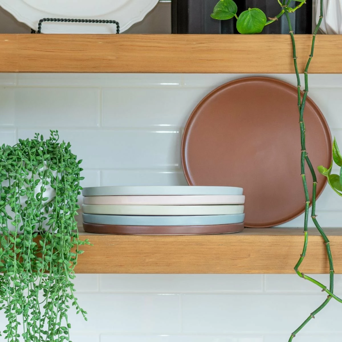 Everything Kitchens Modern Flat 11" Dinner/Charger Plates (Set Of 4) | Beige 5 Everything Kitchens Modern Flat 11" Dinner/Charger Plates (Set Of 4) | Beige - Image 5