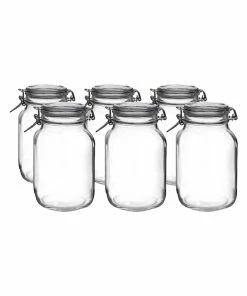 Bormioli Rocco 2L Swing Top Fido Glass Jars | 6-pack