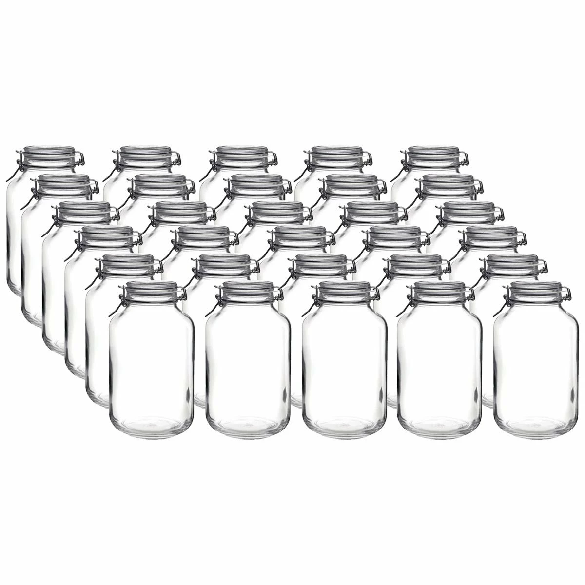 Bormioli Rocco 4L Swing Top Fido Glass Jars | 30-pack 1 Bormioli Rocco 4L Swing Top Fido Glass Jars | 30-pack