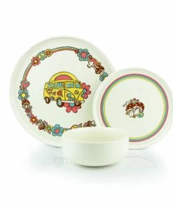 Everything Kitchens Modern Flat 12-Piece Dinnerware Set | Peace & Love