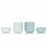Everything Kitchens Modern Flat 8-Piece Bowl Set | Stone Gray & Dusty Blue
