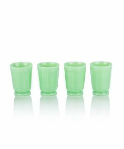 Mosser Glass 4-Piece 6oz Panel Tumbler Set | Jade