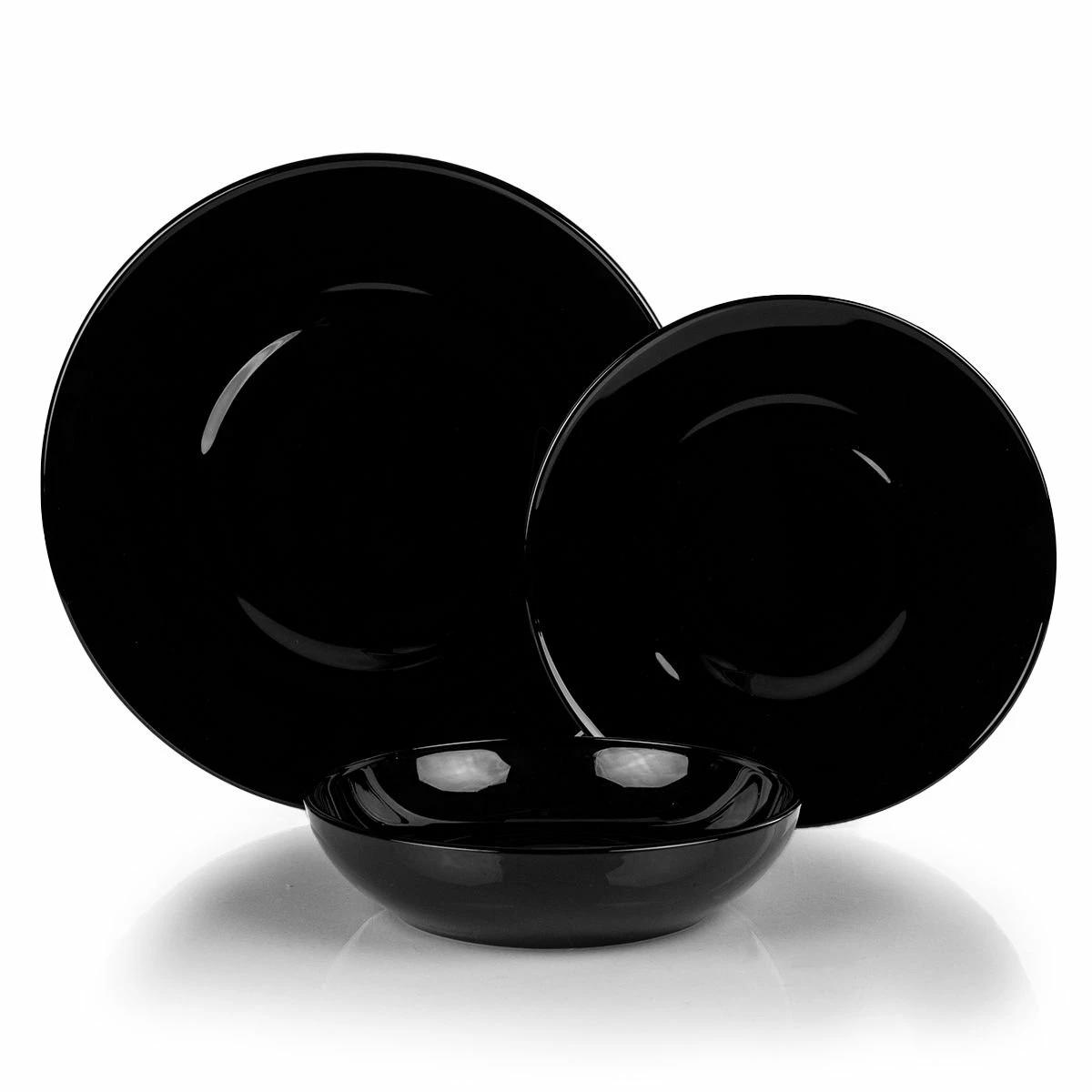 Mosser Glass 12-Piece Dinnerware Set | Black Raspberry 1 Mosser Glass 12-Piece Dinnerware Set | Black Raspberry