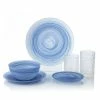 Fortessa La Jolla 24-Piece Dinnerware Set + Glasses | Ink Blue