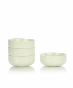 Everything Kitchens Modern Flat 24oz Bowls (Set Of 4) | Beige
