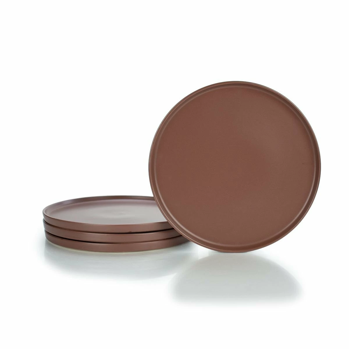 Everything Kitchens Modern Flat 11" Dinner/Charger Plates (Set Of 4) | Brown 1 Everything Kitchens Modern Flat 11" Dinner/Charger Plates (Set Of 4) | Brown