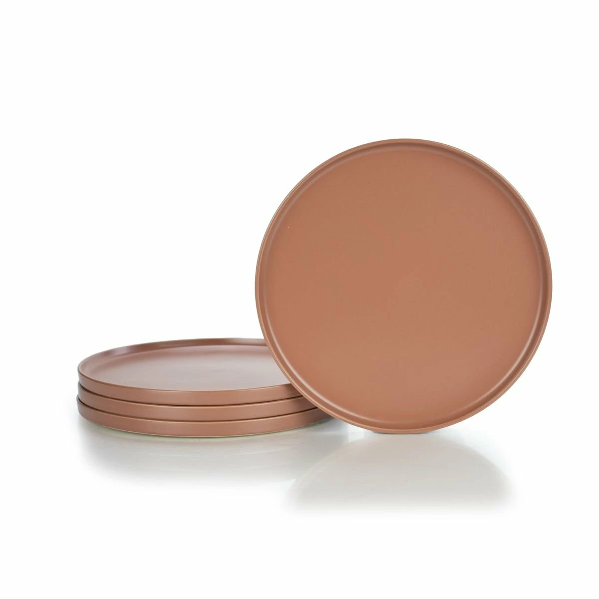 Everything Kitchens Modern Flat 24-Piece Dinnerware Set | Soft Pink, Dusty Blue, Terracotta 2 Everything Kitchens Modern Flat 24-Piece Dinnerware Set | Soft Pink, Dusty Blue, Terracotta - Image 2