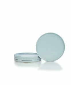 Everything Kitchens Modern Flat 8" Lunch Plates (Set Of 4) | Dusty Blue