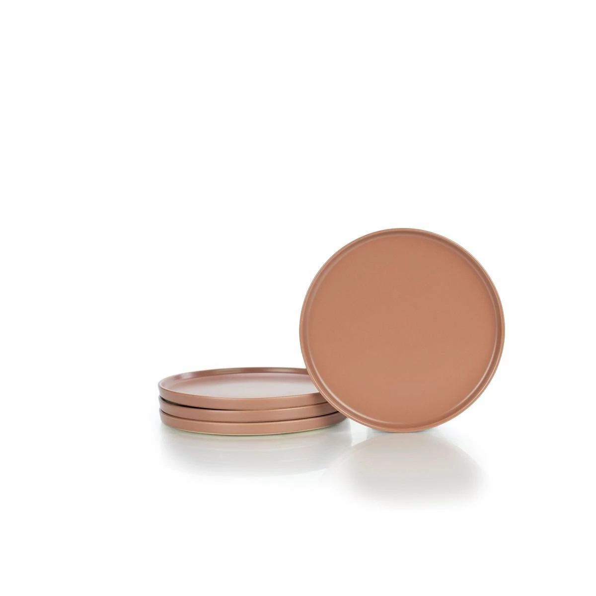 Everything Kitchens Modern Flat 12-Piece Breakfast Set | Terracotta, Dusty Blue, Brown 2 Everything Kitchens Modern Flat 12-Piece Breakfast Set | Terracotta, Dusty Blue, Brown - Image 2