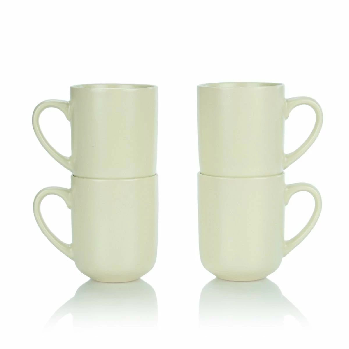 Everything Kitchens Modern Flat 12-Piece Dinnerware Set | Beige 4 Everything Kitchens Modern Flat 12-Piece Dinnerware Set | Beige - Image 4