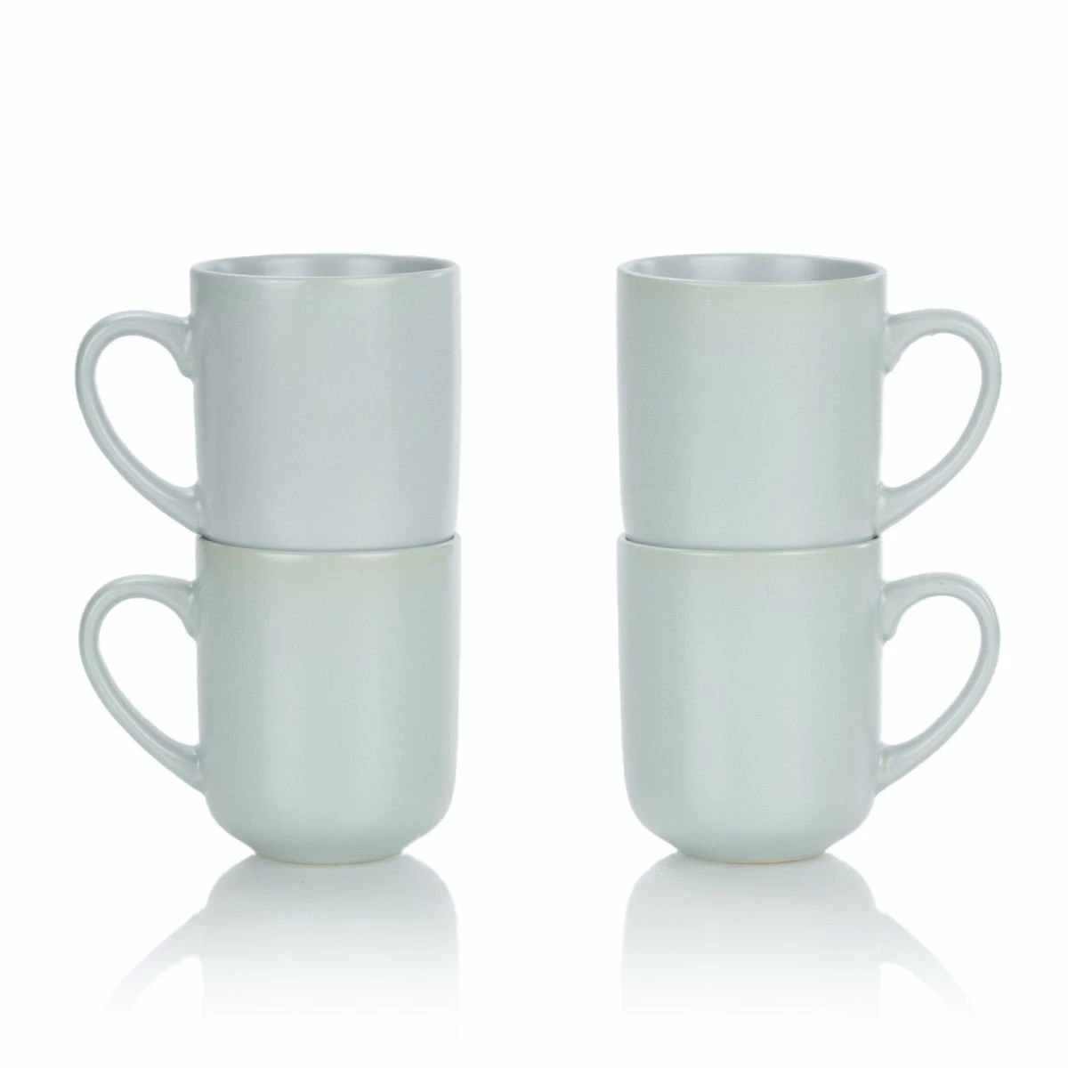 Everything Kitchens Modern Flat 12-Piece Breakfast Set | Beige, Dusty Blue, Stone Gray 4 Everything Kitchens Modern Flat 12-Piece Breakfast Set | Beige, Dusty Blue, Stone Gray - Image 4