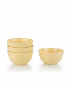 Everything Kitchens Modern Colorful Neutrals - Rippled 16-Piece Dinnerware Set - Glazed | Butter Yellow -Cheap Dinnerware Store ekx tbl by 2 1 1