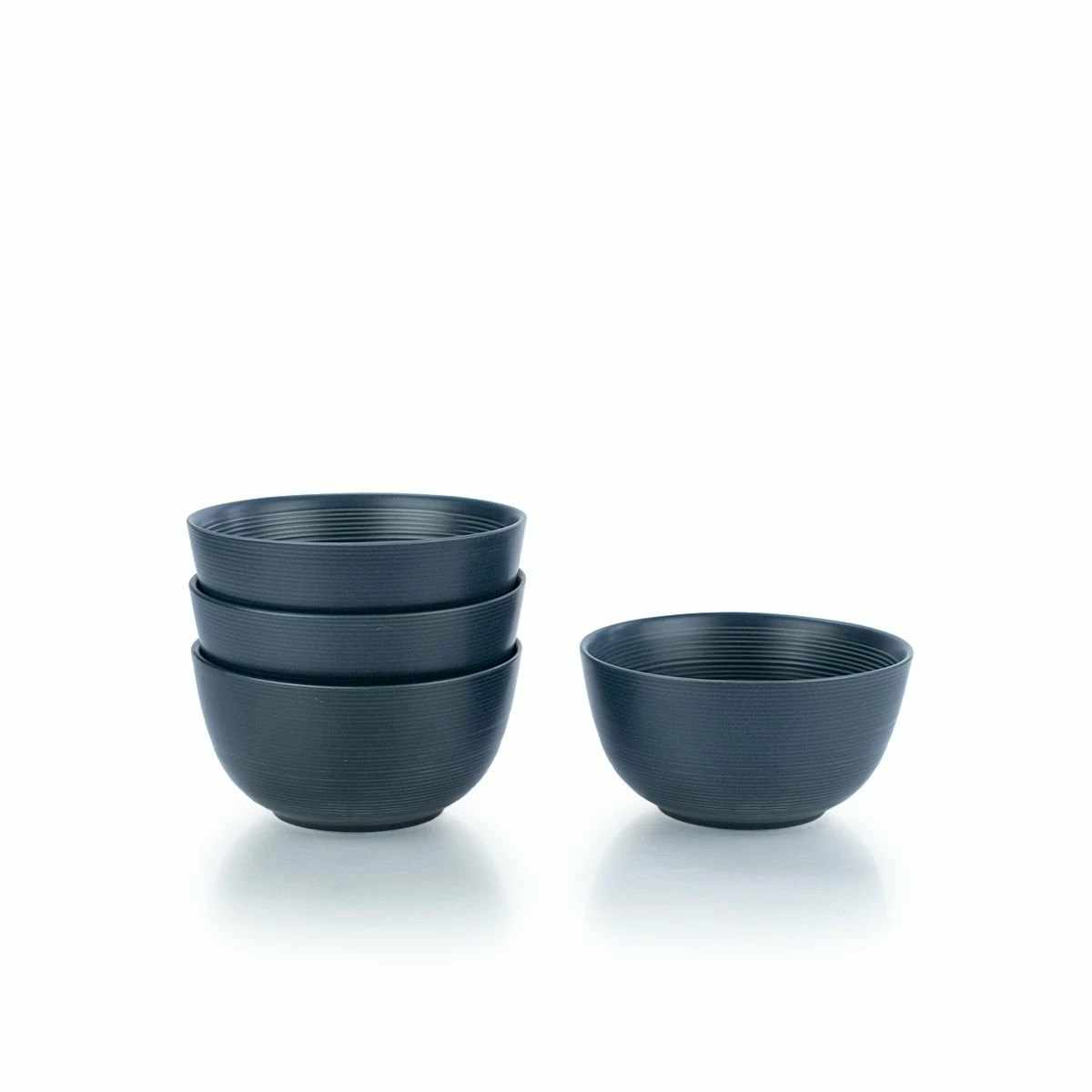 Everything Kitchens Modern Colorful Neutrals - Rippled 6" Bowls (Set Of 4) - Matte | Charcoal 1 Everything Kitchens Modern Colorful Neutrals - Rippled 6" Bowls (Set Of 4) - Matte | Charcoal