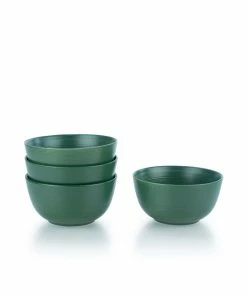 Cheap Dinnerware Store 10 Everything Kitchens Modern Colorful Neutrals - Rippled 6" Bowls (Set Of 4) - Matte | Green
