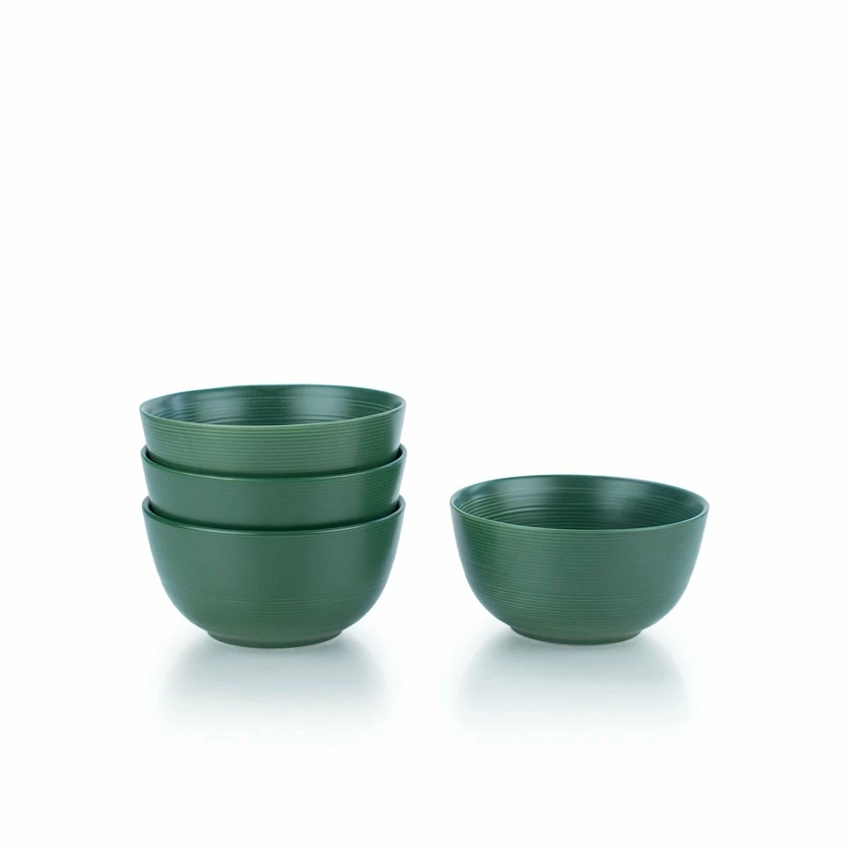 Everything Kitchens Modern Colorful Neutrals - Rippled 16-Piece Dinnerware Set - Matte | Green & Ivory 7 Everything Kitchens Modern Colorful Neutrals - Rippled 16-Piece Dinnerware Set - Matte | Green & Ivory - Image 7