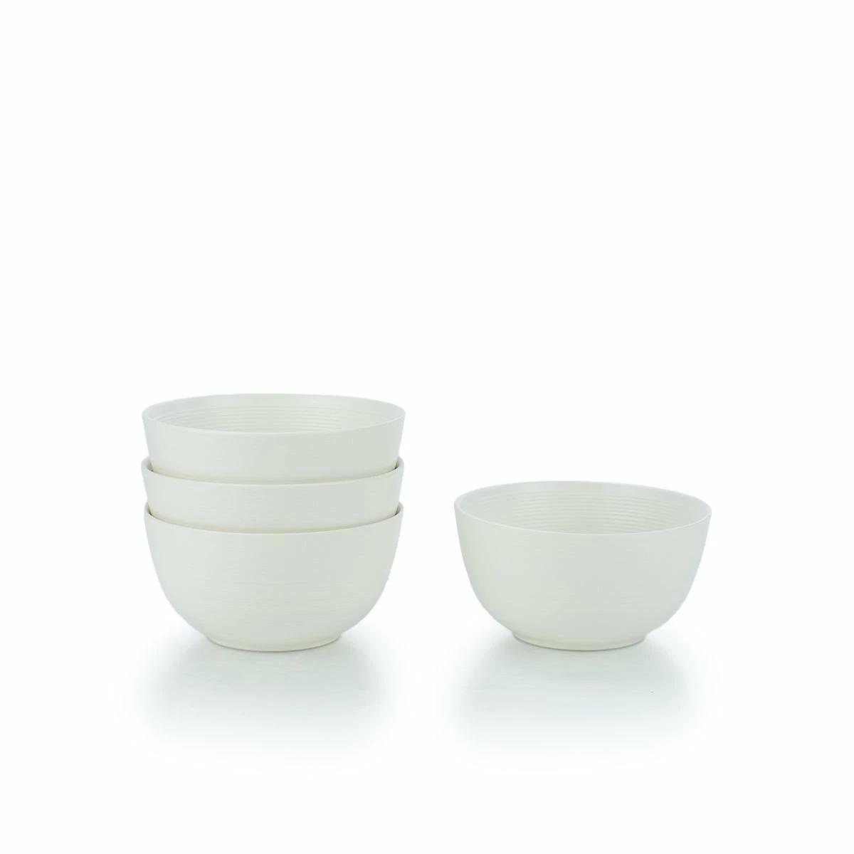 Everything Kitchens Modern Colorful Neutrals - Rippled 6" Bowls (Set Of 4) - Matte | Ivory 1 Everything Kitchens Modern Colorful Neutrals - Rippled 6" Bowls (Set Of 4) - Matte | Ivory