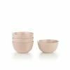 Everything Kitchens Modern Colorful Neutrals - Rippled 6" Bowls (Set Of 4) - Glazed | Blush Pink