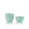 Everything Kitchens Modern Colorful Neutrals - Rippled 6" Bowls (Set Of 4) - Glazed | Light Green