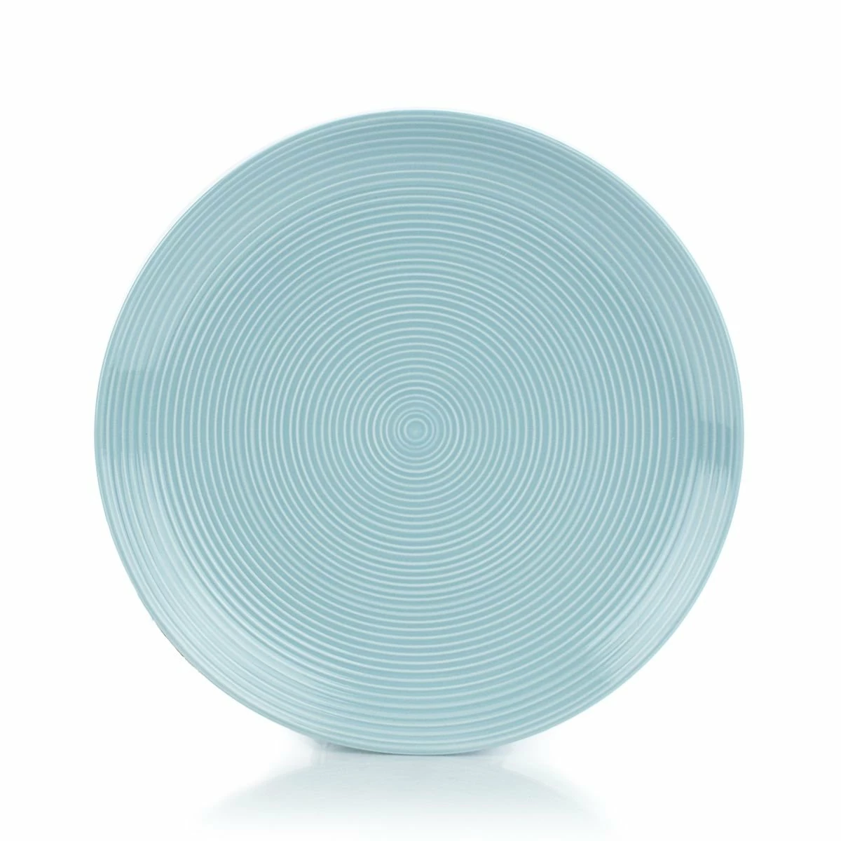 Everything Kitchens Modern Colorful Neutrals - Rippled 10.5" Dinner Plates (Set Of 4) - Glazed | Blue 2 Everything Kitchens Modern Colorful Neutrals - Rippled 10.5" Dinner Plates (Set Of 4) - Glazed | Blue - Image 2