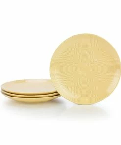 Everything Kitchens Modern Colorful Neutrals - Rippled 16-Piece Dinnerware Set - Glazed | Butter Yellow -Cheap Dinnerware Store ekx tdp by 2 1