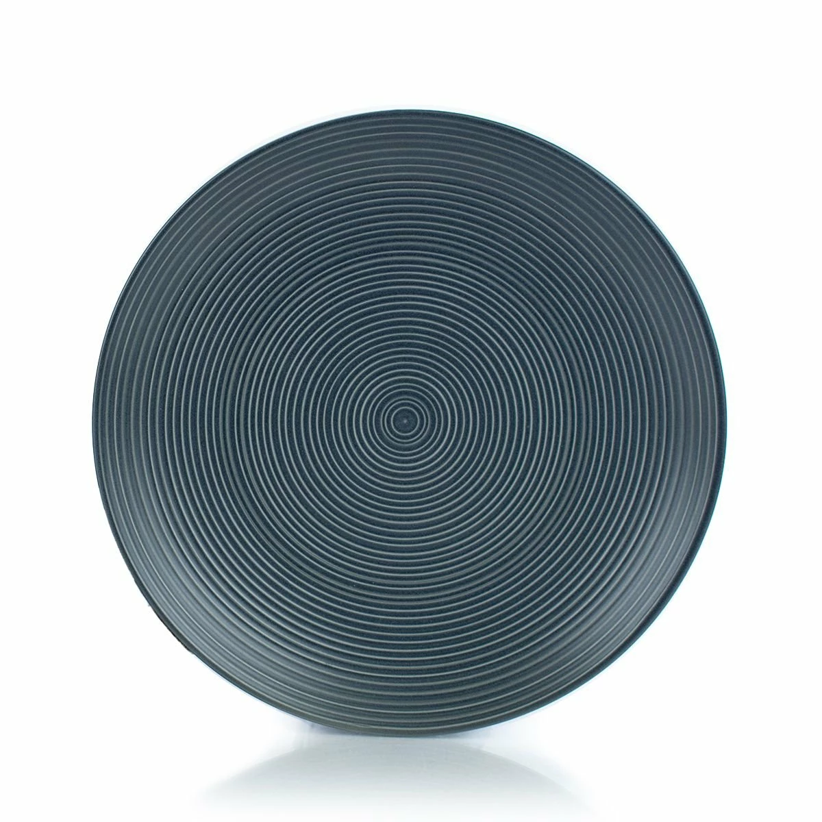 Everything Kitchens Modern Colorful Neutrals - Rippled 10.5" Dinner Plates (Set Of 4) - Matte | Charcoal 2 Everything Kitchens Modern Colorful Neutrals - Rippled 10.5" Dinner Plates (Set Of 4) - Matte | Charcoal - Image 2