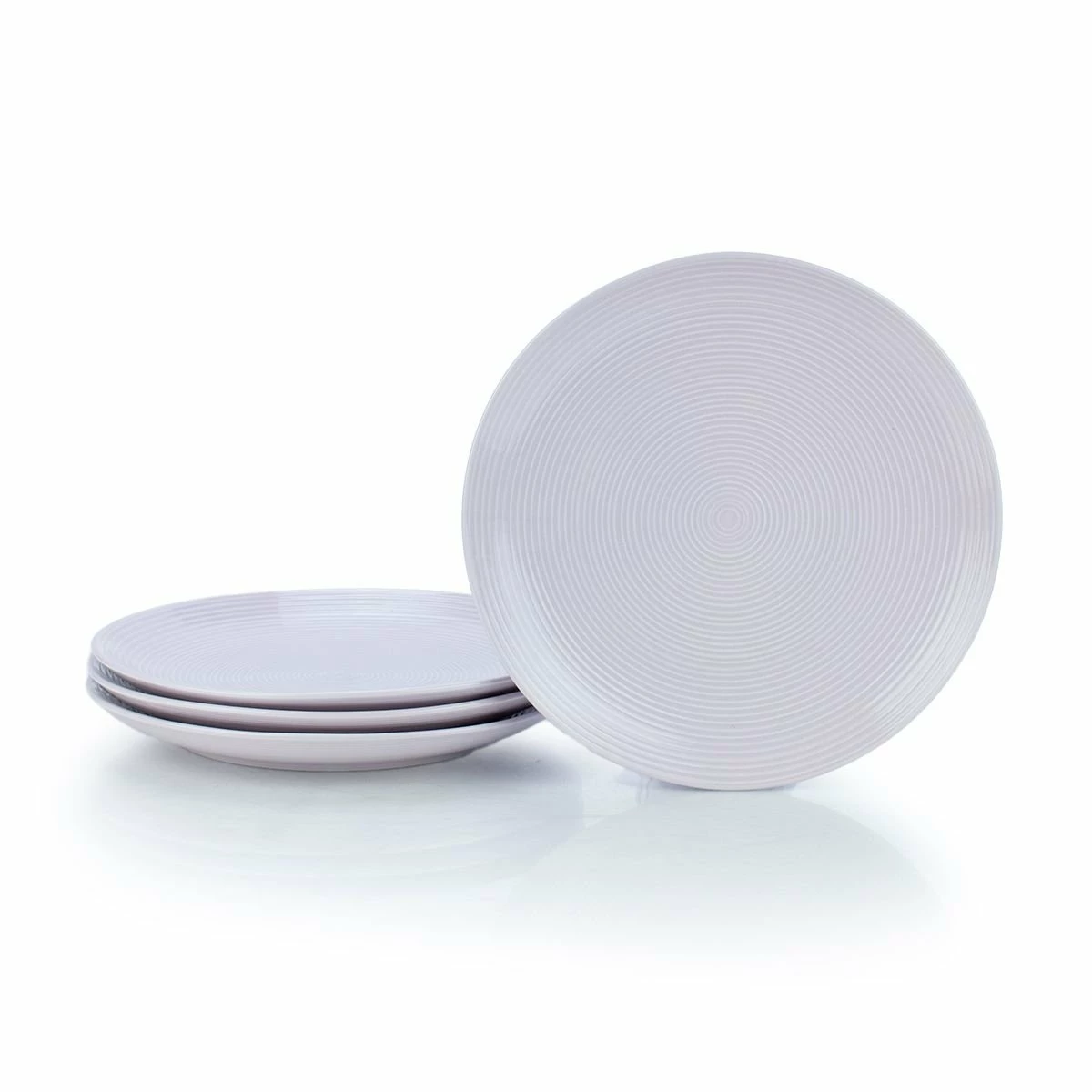 Everything Kitchens Modern Colorful Neutrals - Rippled 10.5" Dinner Plates (Set Of 4) - Glazed | Dusty Purple 1 Everything Kitchens Modern Colorful Neutrals - Rippled 10.5" Dinner Plates (Set Of 4) - Glazed | Dusty Purple