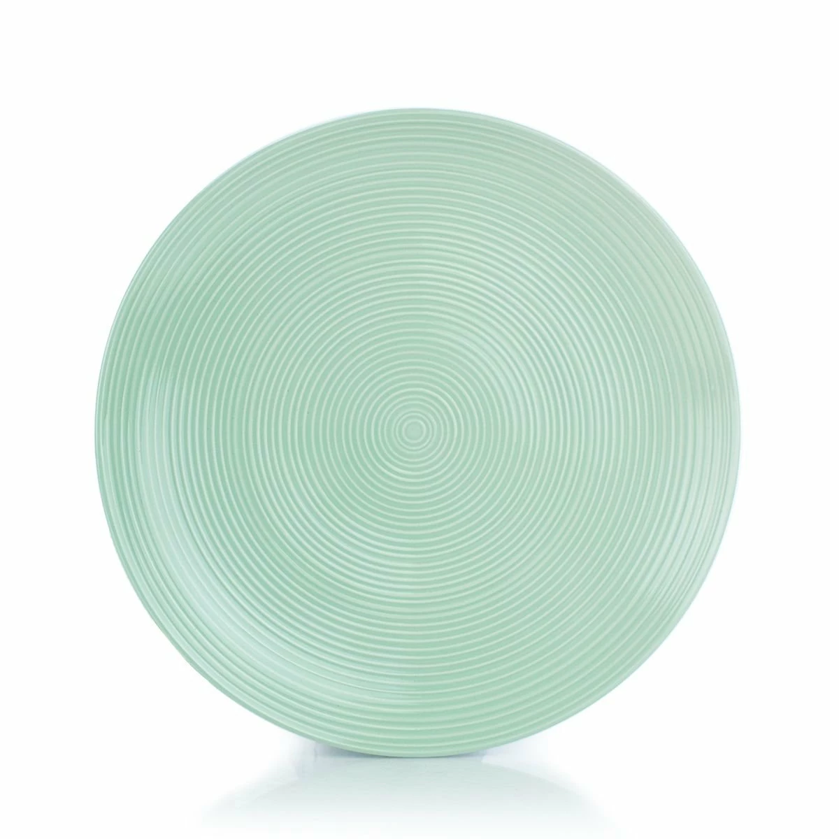 Everything Kitchens Modern Colorful Neutrals - Rippled 10.5" Dinner Plates (Set Of 4) - Glazed | Light Green 2 Everything Kitchens Modern Colorful Neutrals - Rippled 10.5" Dinner Plates (Set Of 4) - Glazed | Light Green - Image 2