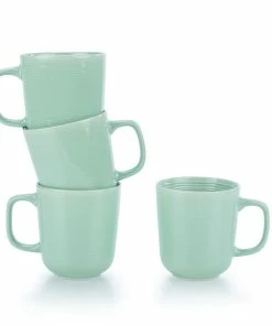 Everything Kitchens Modern Colorful Neutrals - Rippled 16-Piece Dinnerware Set - Glazed | Light Green -Cheap Dinnerware Store ekx tmg tl 2 4