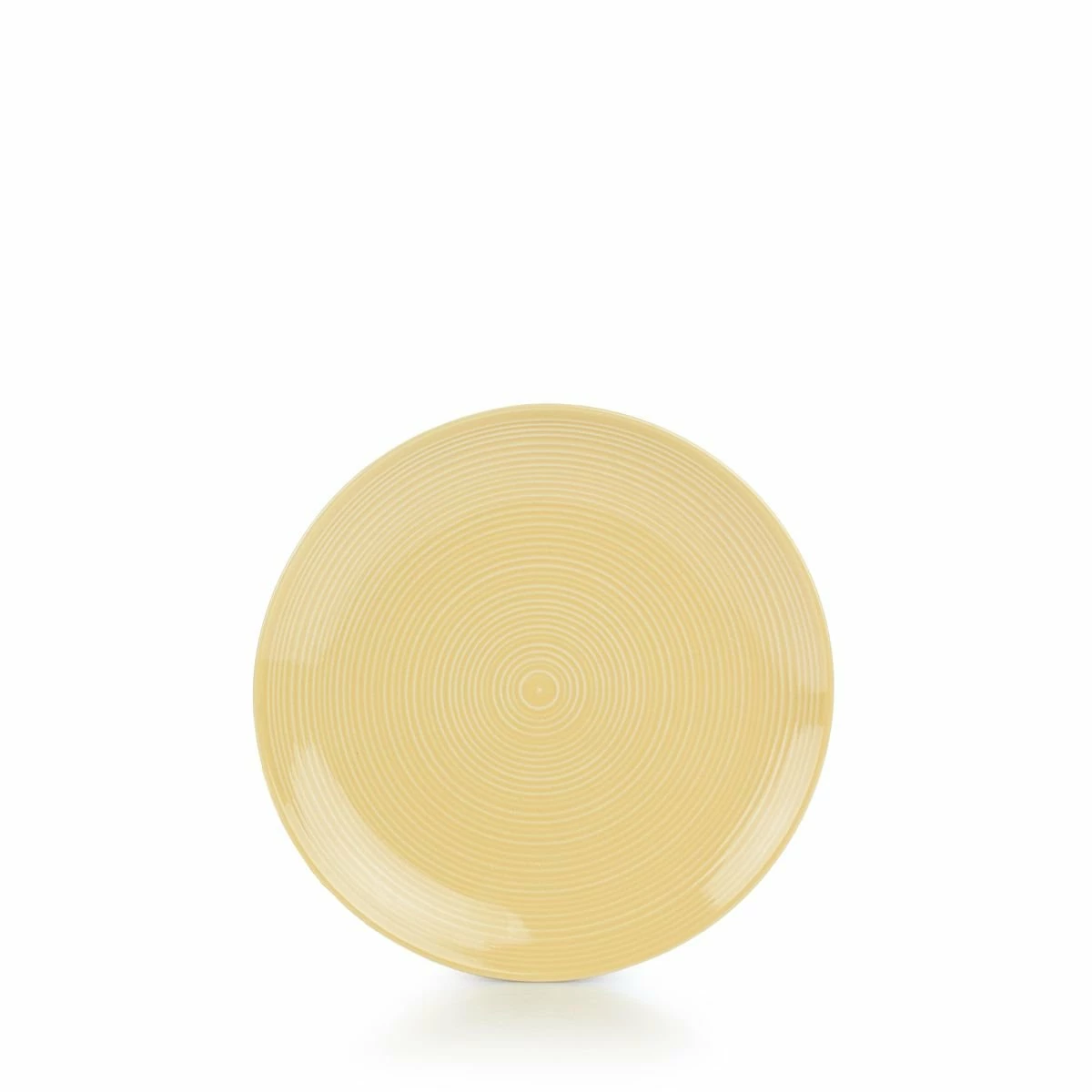 Everything Kitchens Modern Colorful Neutrals - Rippled 8" Side Plates (Set Of 4) - Glazed | Butter Yellow 2 Everything Kitchens Modern Colorful Neutrals - Rippled 8" Side Plates (Set Of 4) - Glazed | Butter Yellow - Image 2