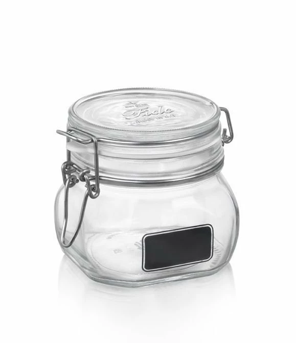 Bormioli Rocco 17oz Swing Top Storage Jar W/Chalkboard Label 1 Bormioli Rocco 17oz Swing Top Storage Jar W/Chalkboard Label