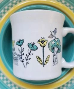 Fiesta® 12oz Java Mug | Nordic Woodland (White) 10 Fiesta® 12oz Java Mug | Nordic Woodland (White) -Cheap Dinnerware Store fiesta.etc nordicwoodland javamug