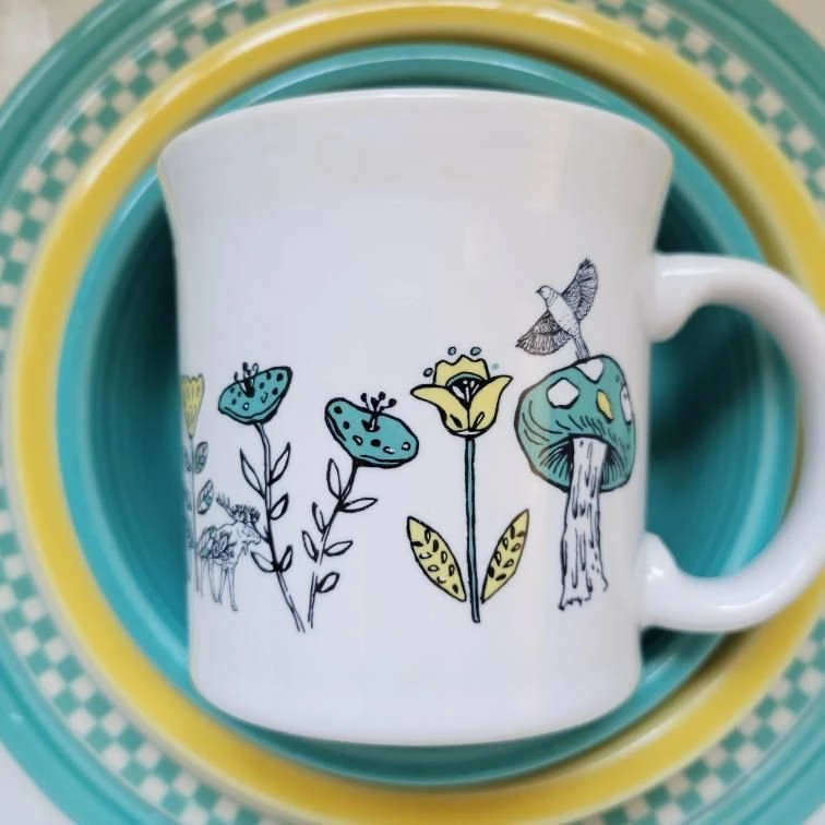 Fiesta® 12oz Java Mug | Nordic Woodland (White) 4 Fiesta® 12oz Java Mug | Nordic Woodland (White) - Image 4