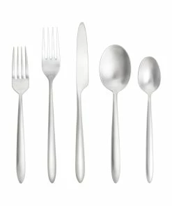 Fortessa Velo Brushed Stainless Steel 20 Piece Flatware Set