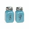Mosser Glass Monogram Salt & Pepper Set | Georgia Blue