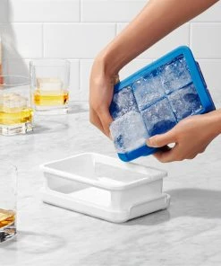 OXO Good Grips Covered Ice Cube Tray | Large Cubes -Cheap Dinnerware Store gg 11154200 4a