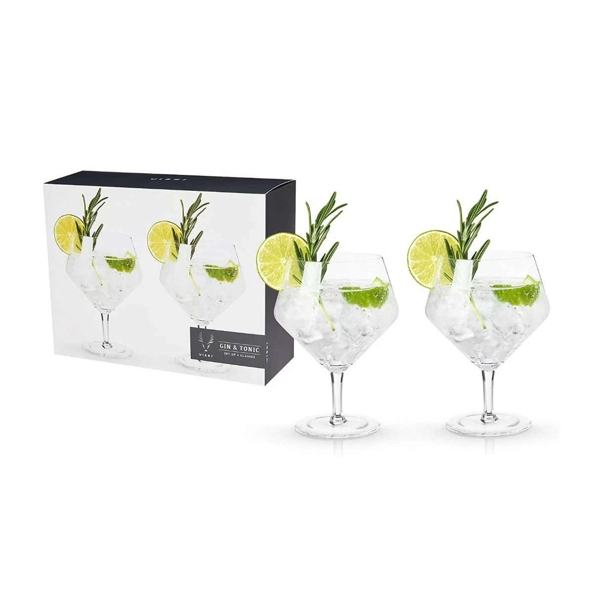 Viski® Angled Crystal Gin & Tonic Glasses 7 Viski® Angled Crystal Gin & Tonic Glasses - Image 7